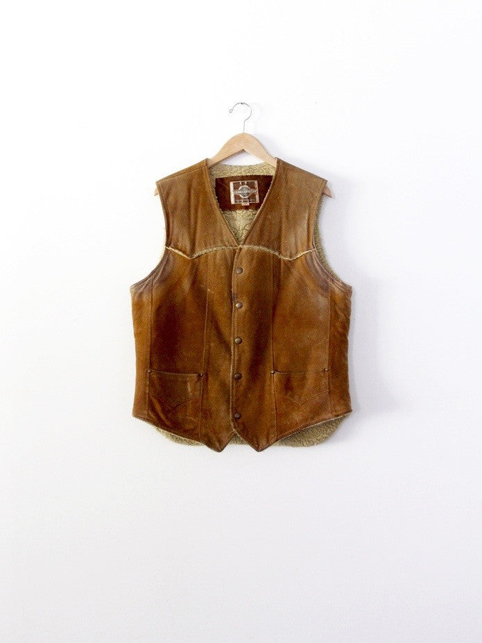 vintage 70s Pioneer Wear shearling vest