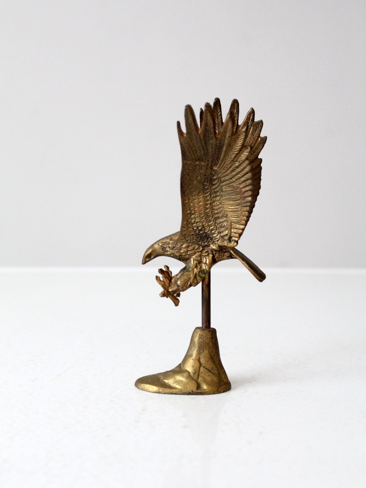 Vintage Brass Eagle - Solid Brass Statue Figurine, Majestic Bird