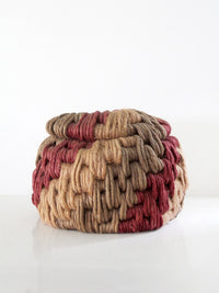 vintage coiled rope basket by Ruth Lescohier