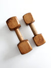 vintage wooden hand weights