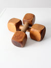 vintage wooden hand weights