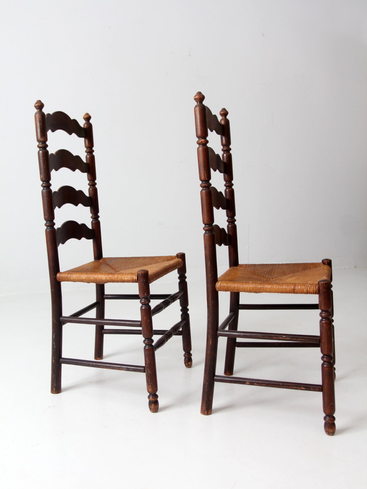 Tell City Chair Company rush seat dining chairs pair 86 Vintage