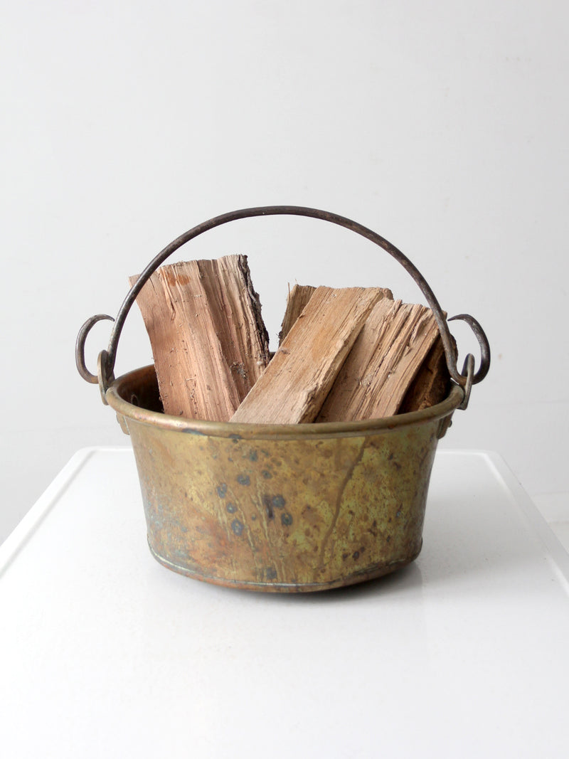 antique brass kettle