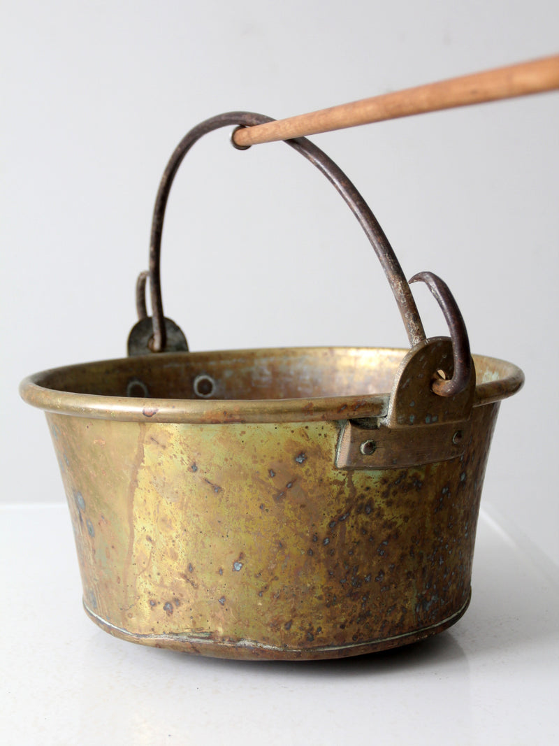 antique brass kettle