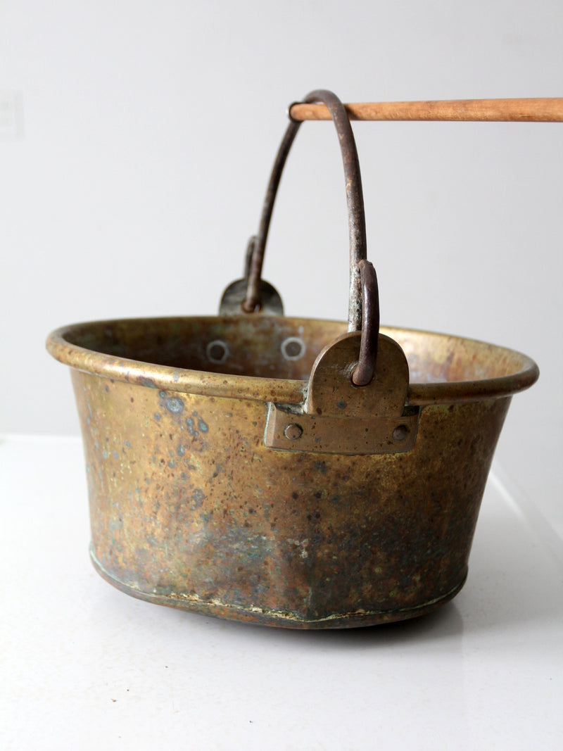 antique brass kettle