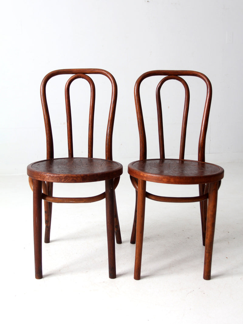 1940s bentwood chairs pair by Great Northern Chair Company