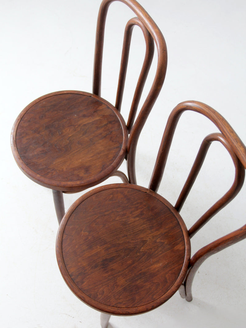 1940s bentwood chairs pair by Great Northern Chair Company