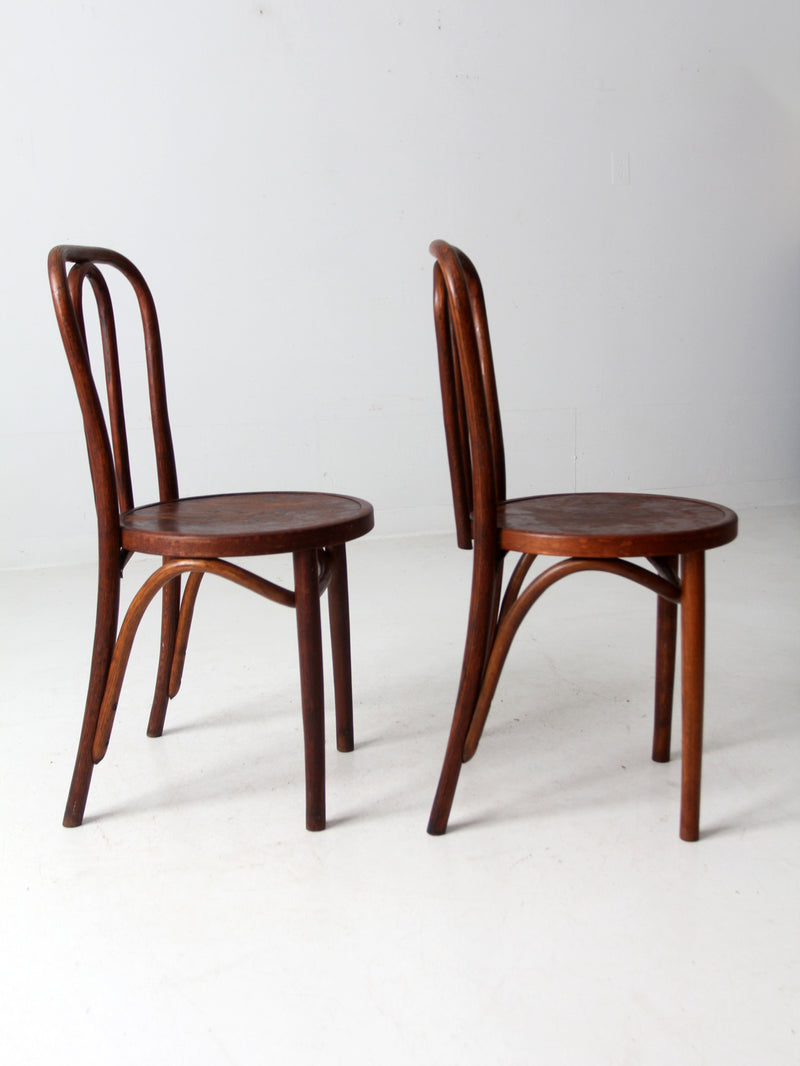 1940s bentwood chairs pair by Great Northern Chair Company