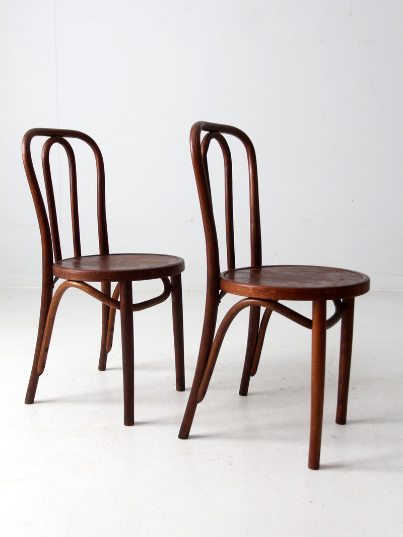 1940s bentwood chairs pair by Great Northern Chair Company