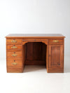 antique Victorian kneehole writing desk