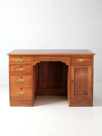 antique Victorian kneehole writing desk