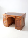 antique Victorian kneehole writing desk