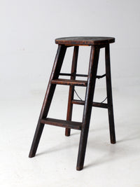 vintage wooden step ladder