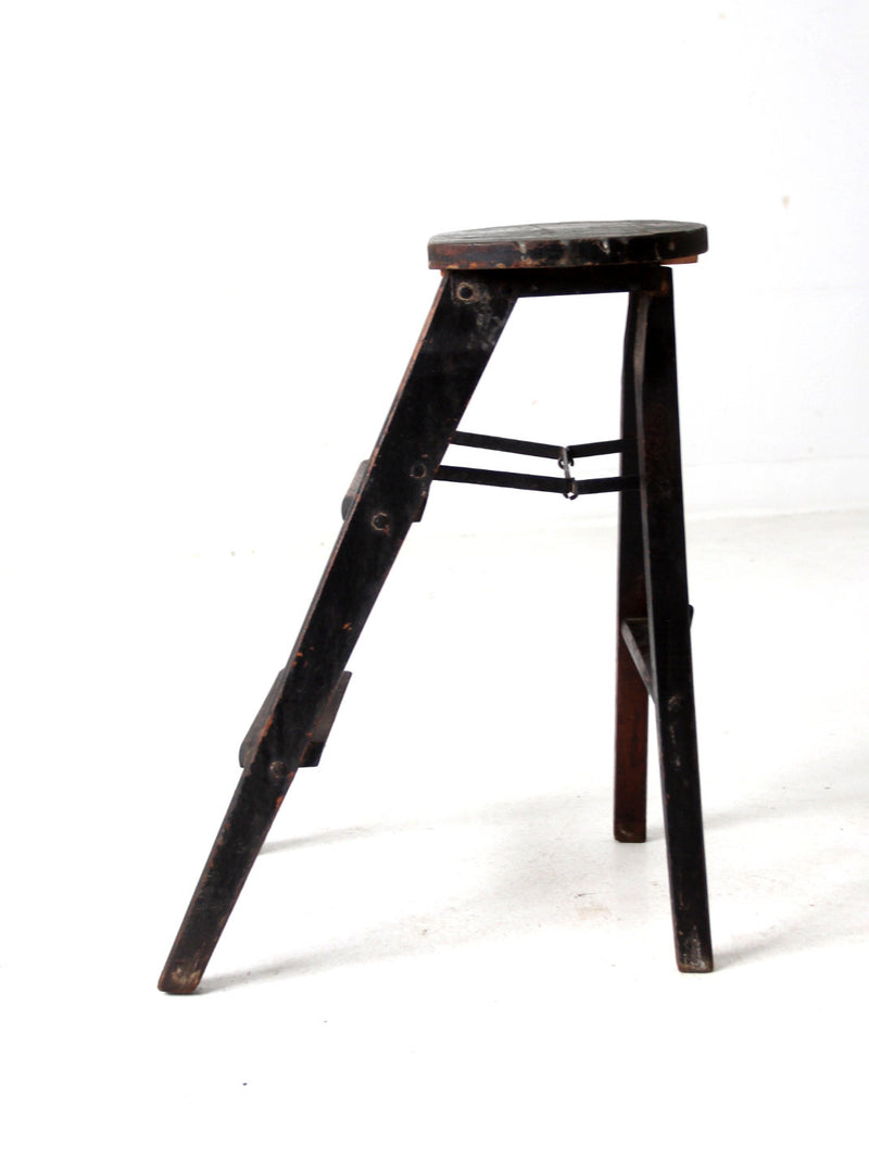 vintage wooden step ladder