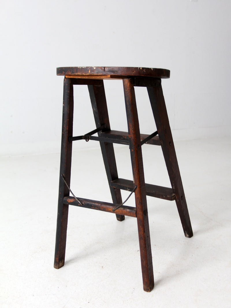 vintage wooden step ladder