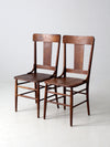 antique splat back dining chairs pair