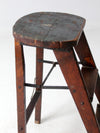 vintage wooden step ladder