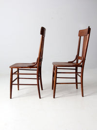 antique splat back dining chairs pair