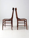 antique splat back dining chairs pair