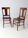 antique splat back dining chairs pair