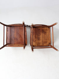 antique splat back dining chairs pair