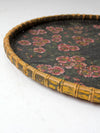 antique hand-painted winnowing basket