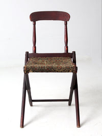 antique 1800s military folding camp chair