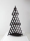 antique Victorian lattice corner shelf