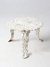 antique white cast iron garden side table