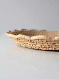 vintage woven basket tray