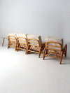 vintage rattan sofa and lounge chair set