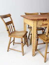 antique farmhouse table with drawers