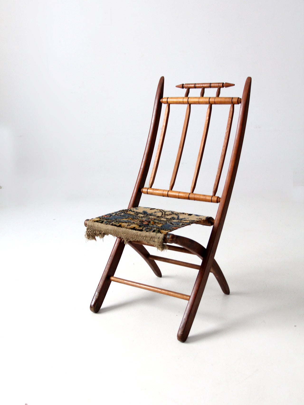 Antique folding campaign online chair