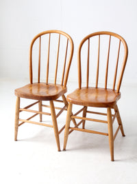 antique farmhouse bow back chairs pair