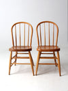 antique farmhouse bow back chairs pair