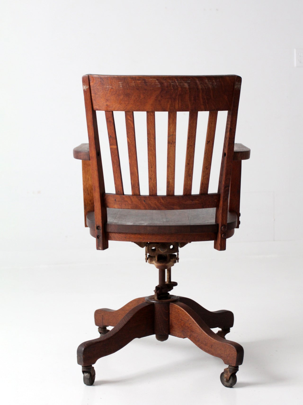 Vintage oak desk chair hot sale