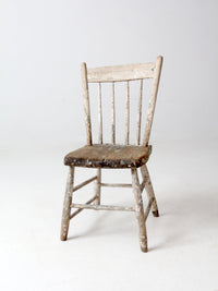 antique plank seat primitive farmhouse chair