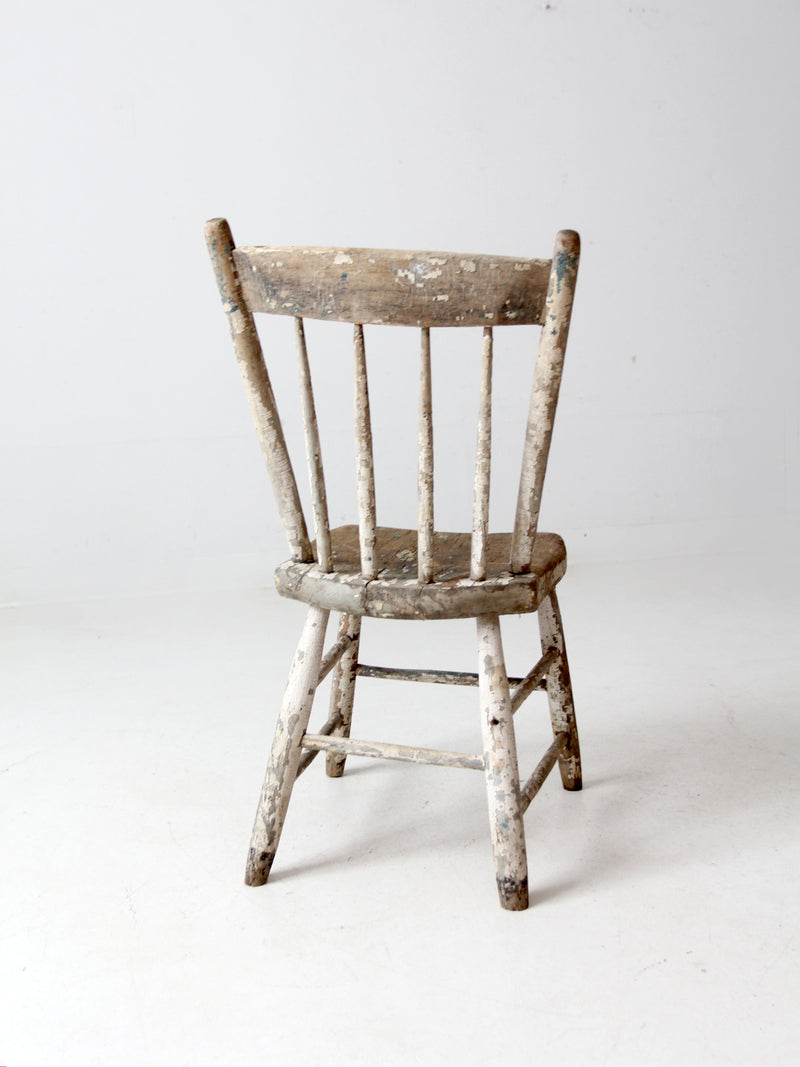 antique plank seat primitive farmhouse chair