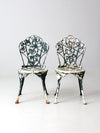 antique cast iron garden chairs pair