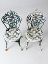 antique cast iron garden chairs pair