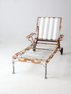 vintage wrought iron chaise lounge chair