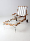 vintage wrought iron chaise lounge chair