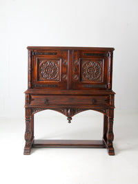 antique gothic style cabinet