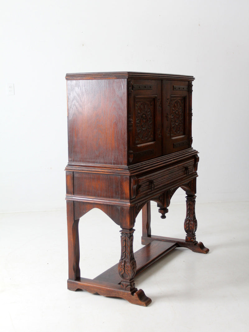 antique gothic style cabinet