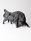 vintage cast iron bull sculpture