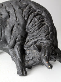 vintage cast iron bull sculpture