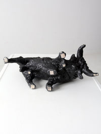 vintage cast iron bull sculpture