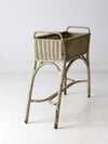 antique painted wicker planter