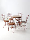 vintage ice cream parlor table and chairs