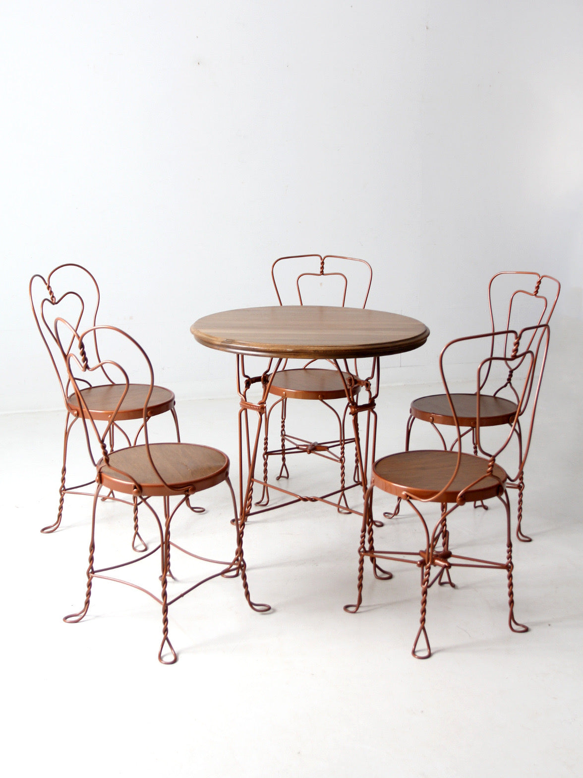 vintage ice cream parlor table and chairs